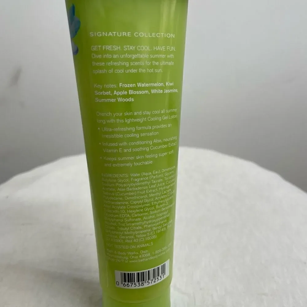 Bath & Body Works Cool Melon Kiwi Cooling Gel Lotion 5.6 Fl oz Rare Skin Sun